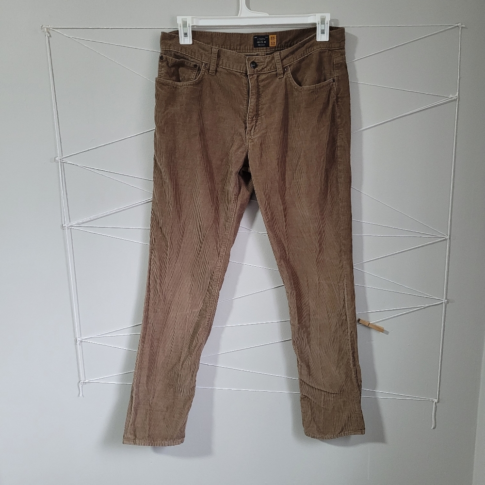 Tan J Crew Corduroy 484 slim Pants